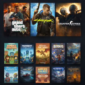 GTA V Elden Ring Cyberpunk 2077 Hogwarts Legacy Steam games collection